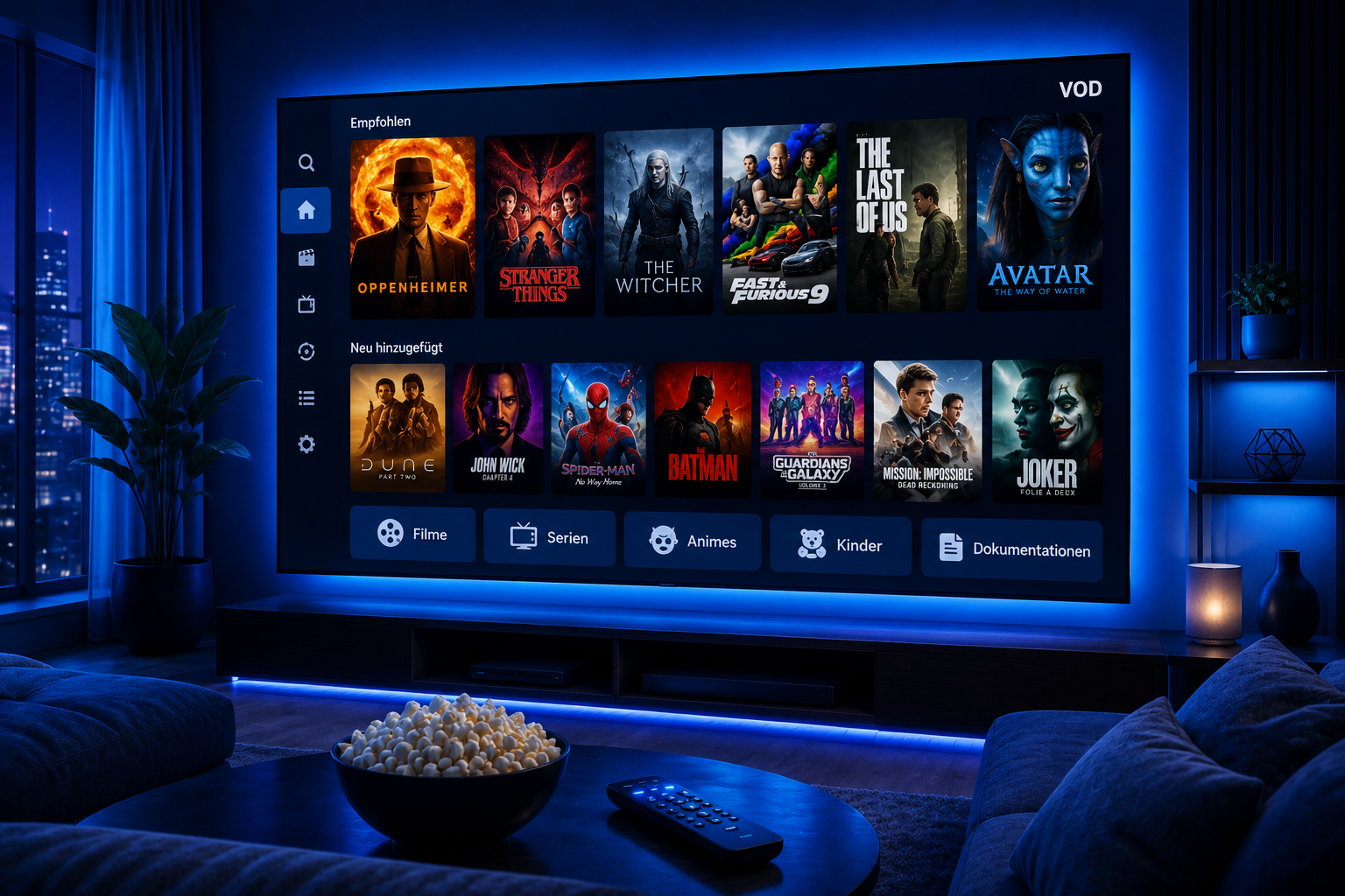 IPTV VOD Filme und Serien Mediathek